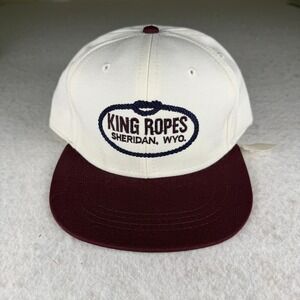 King Ropes Sheridan Wyo Hat Imperial Headwear Wool Maroon Cream Adjustable Cap